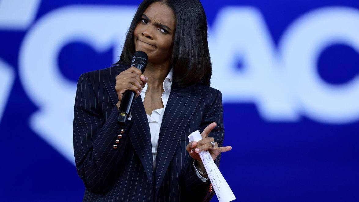 Candace Owens Farmer addressing a crowd